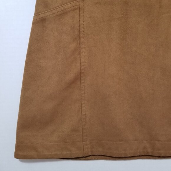 Abercrombie & Fitch skirt 2 faux suede A-line mini VINTAGE Y2K autumn academia - Picture 6 of 13